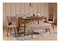 Jídelní set Vlasta 2 (ořech + béžová) (pro 6 osob)