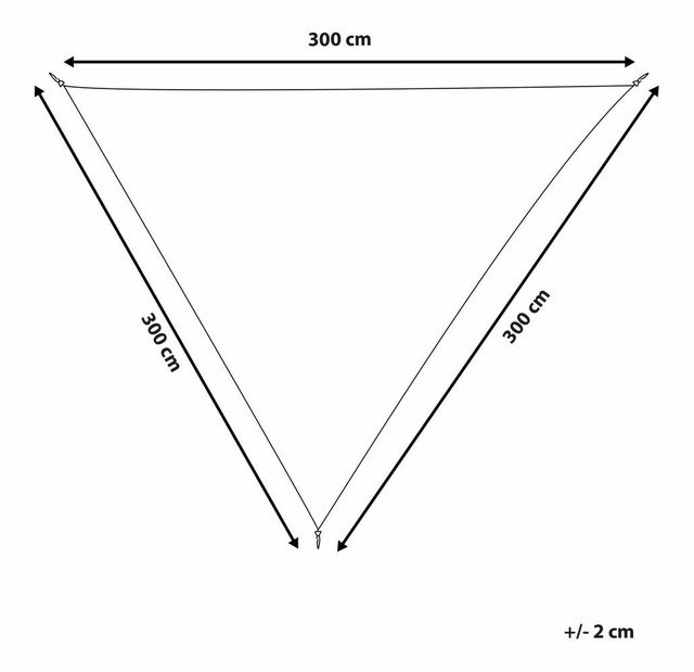 Stínící plachta 300x300x300 cm Larae (béžová)