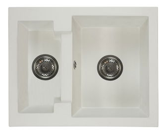 Kuchyňský dřez Yagma (bílá) (s 1 otvorem pro baterii) (P)