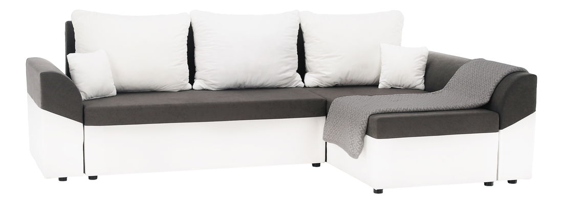 Rohová sedací souprava Daisy (L) (bílá + šedá)
