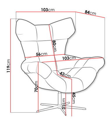 Křeslo Hellen (šedá)