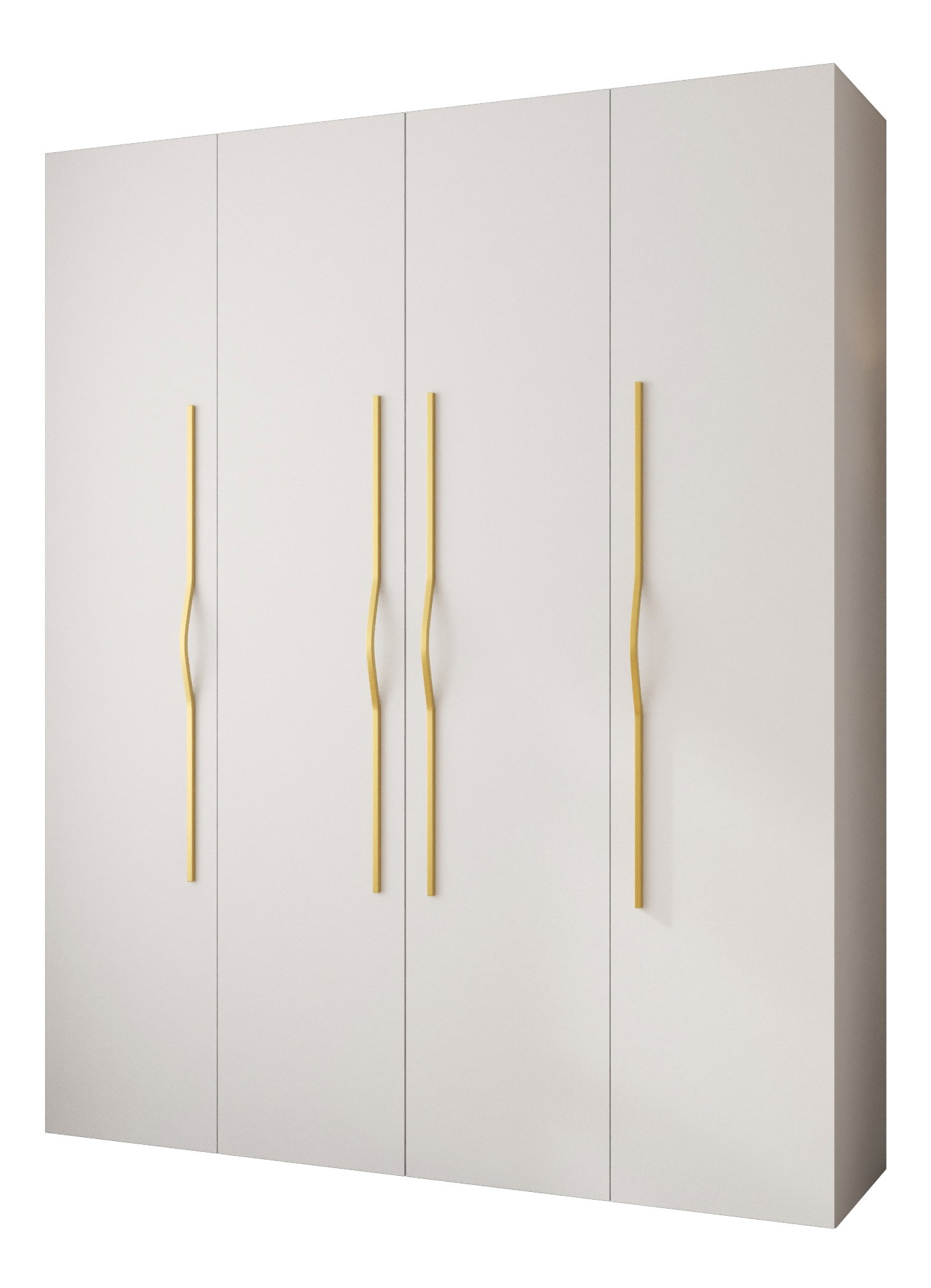 Šatní skříň 200 cm Carmela 40-2 (bílá + zlatá)