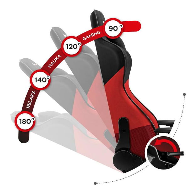 Herní křeslo Fusion 6.2 (černá + červená)