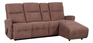 Nastavitelná sedací souprava rohová Toran (hnědá) (P) 