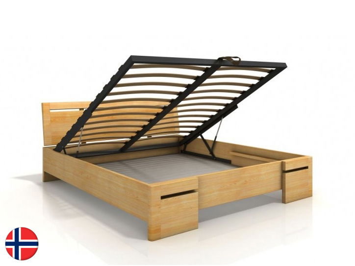 Manželská postel 200 cm Naturlig Bokeskogen High BC (borovice)