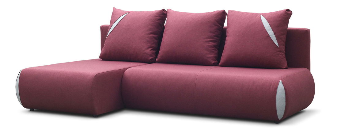Rohová sedací souprava Clanea (bordó) (L)