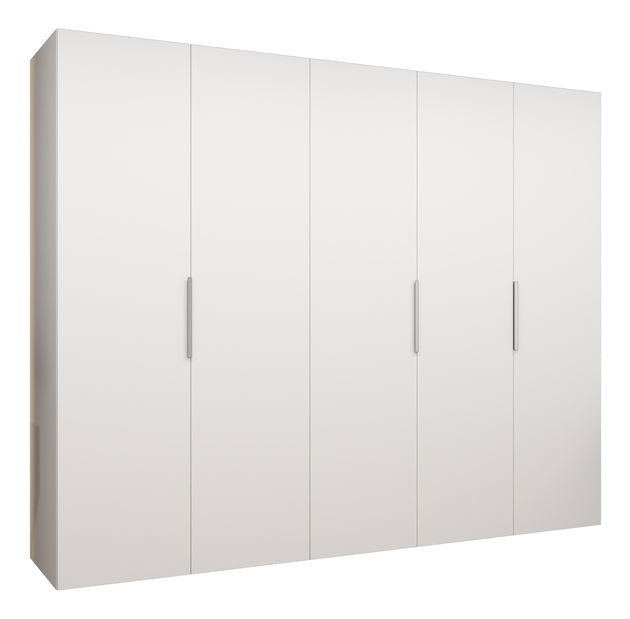 Šatní skříň 250 cm Mirabella 1 (bílá + kašmír)