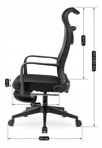 Kancelářské křeslo Atrevido (černá)