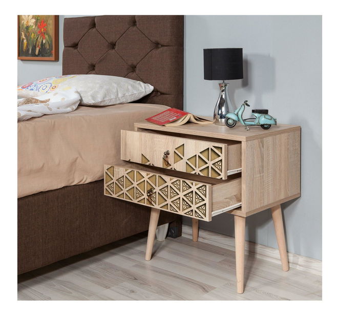 Noční stolek Sopatu 2 (dub sonoma)