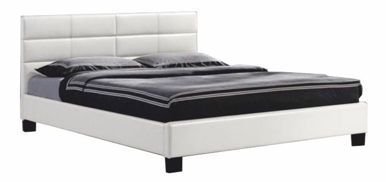 Manželská postel 160 cm Mivory bílá (s roštem)