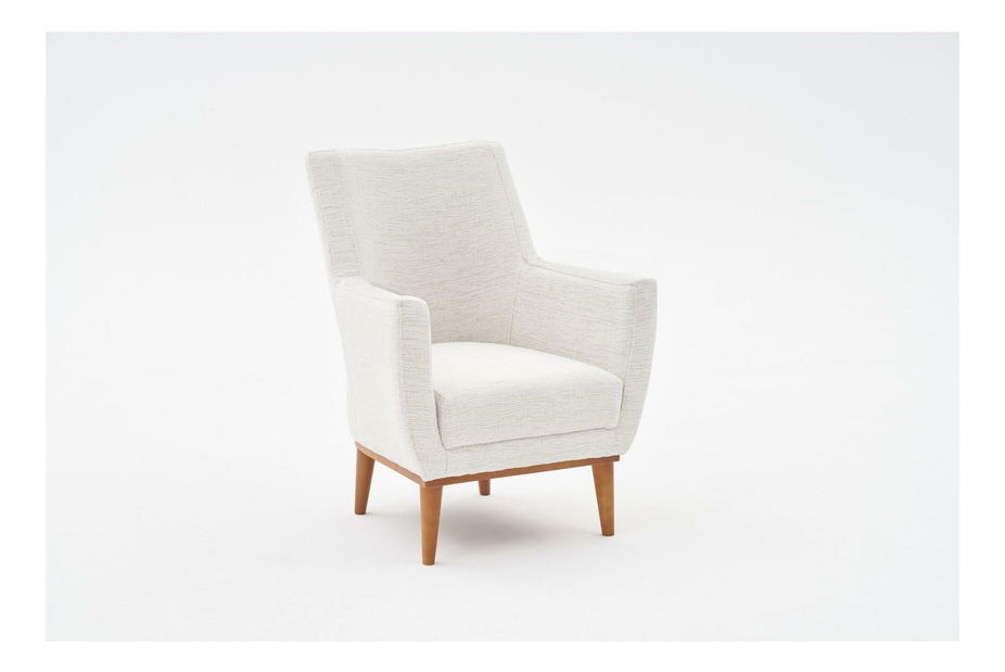 Křeslo Goncoletta (krémová + ořech)