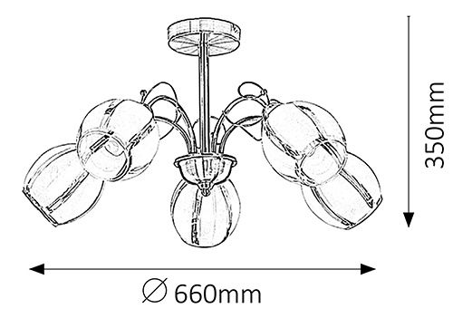 Lustr Joel 2271 (bronzová)