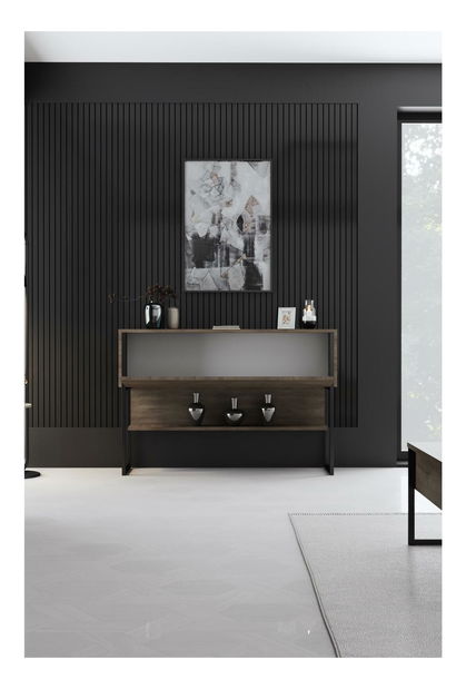 Konzolový stolek Luna 4 (černá + ořech)