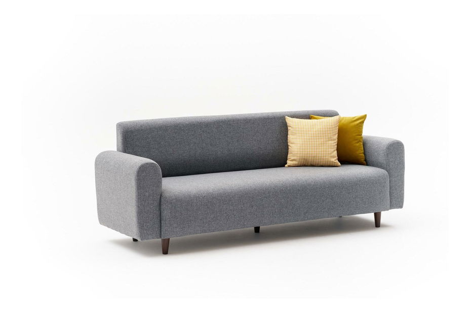 Pohovka trojsedačka Noyalepo L (šedá + ořech)