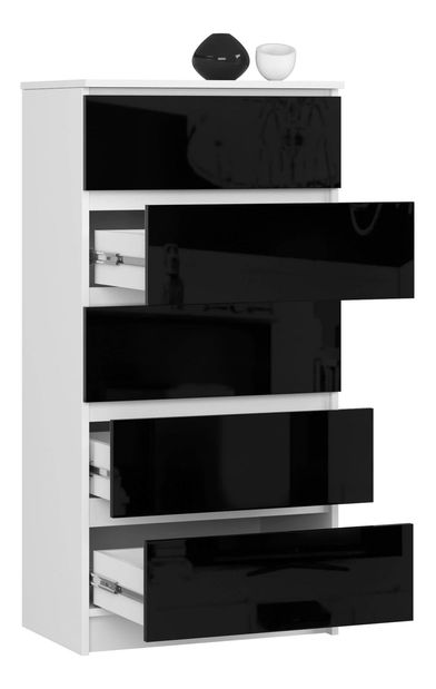 Komoda Kalista V (lesk černý)