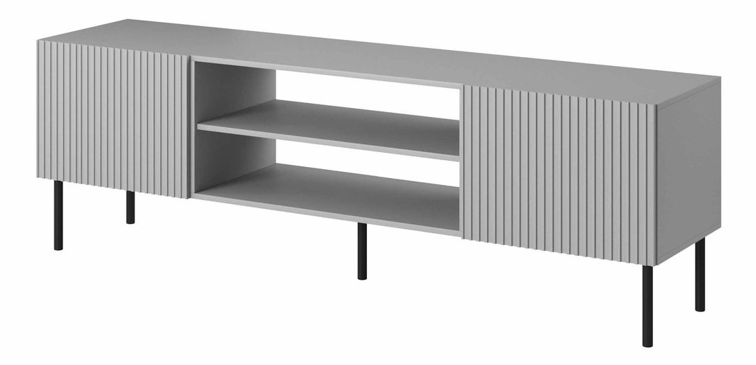 TV stolek Asania (černá + šedá)