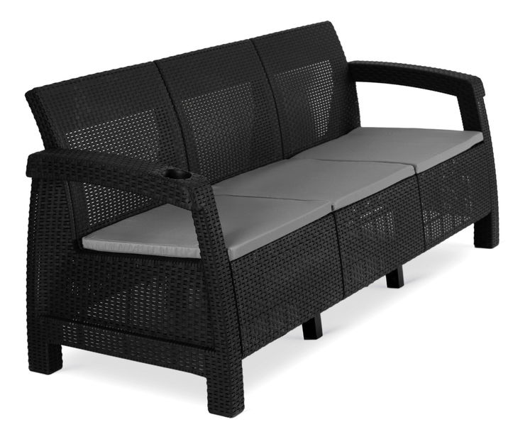 Zahradní pohovka Favorece (černá)