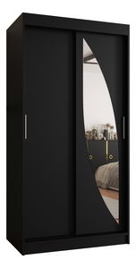Šatní skříň 100 cm Milain (černá)