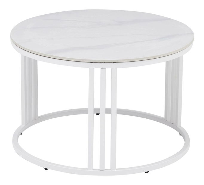 Konferenční stolek Kenrucky (mramor bílý)