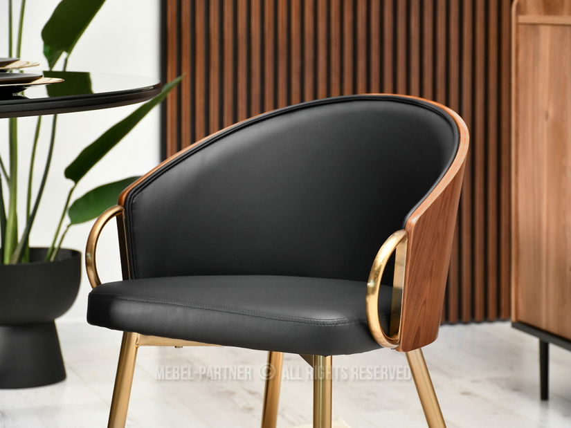 Židle Elviria K (ořech tmavý + zlatá)