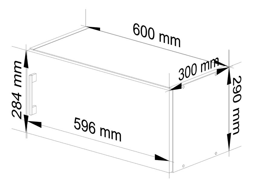 Horní kuchyňská skříňka Lula w60ok (bílá + dub sonoma)
