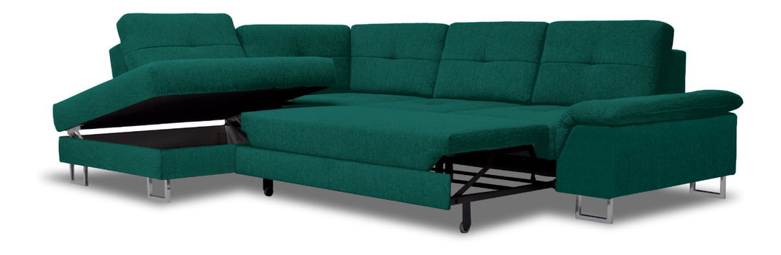 Rohová sedačka BRW Joli (smaragdová) (L)