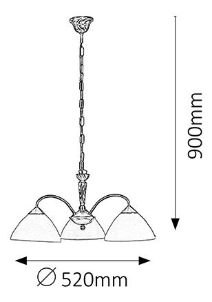 Lustr Regina 8173 (bronzová + krémová)