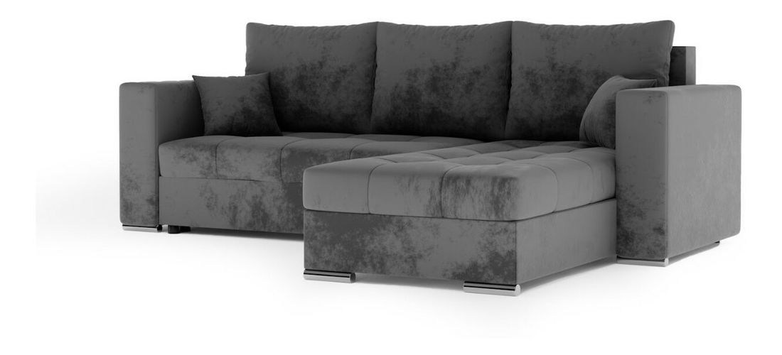 Rohová sedačka Josie (P) (tmavě šedá)