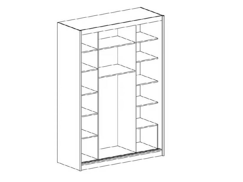 Šatní skříň Matej II (alpská bílá)