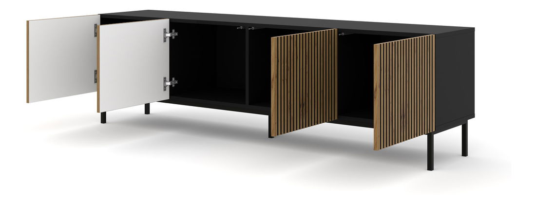 TV skříňka/stolek F 4D 200 Rowanna (černá + dub artisan)