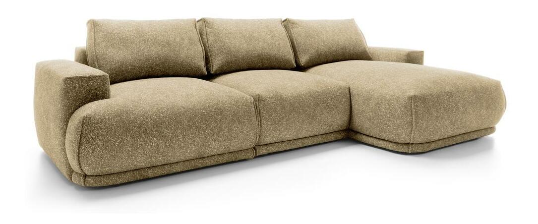 Rohová sedací souprava Dita (P) (béžová + černá)