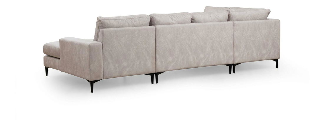 Rohová sedačka U Portobeno 2 (béžová + černá)