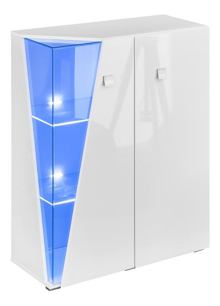 Vitrína Eldon 29 WW EE WSN (bílá + vysoký lesk bílý)