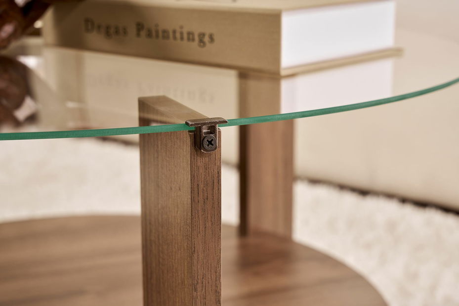 Konferenční stolek Claro (ořech + sklo)