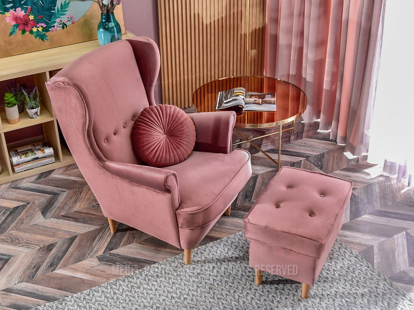 Křeslo ušák Margis (černá)