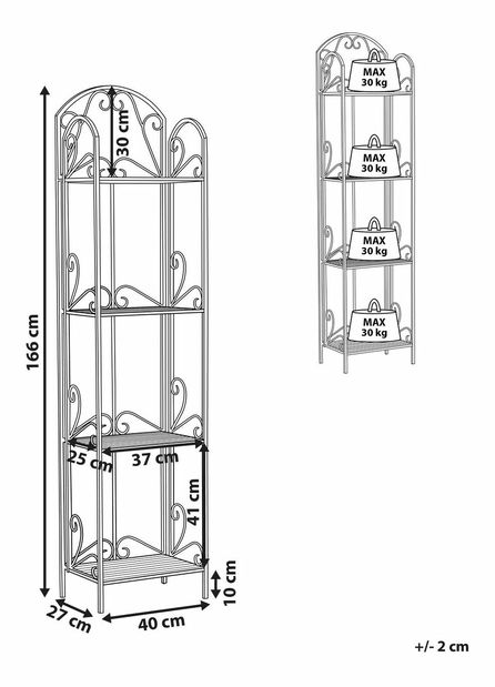 Regál Vanina (černá)
