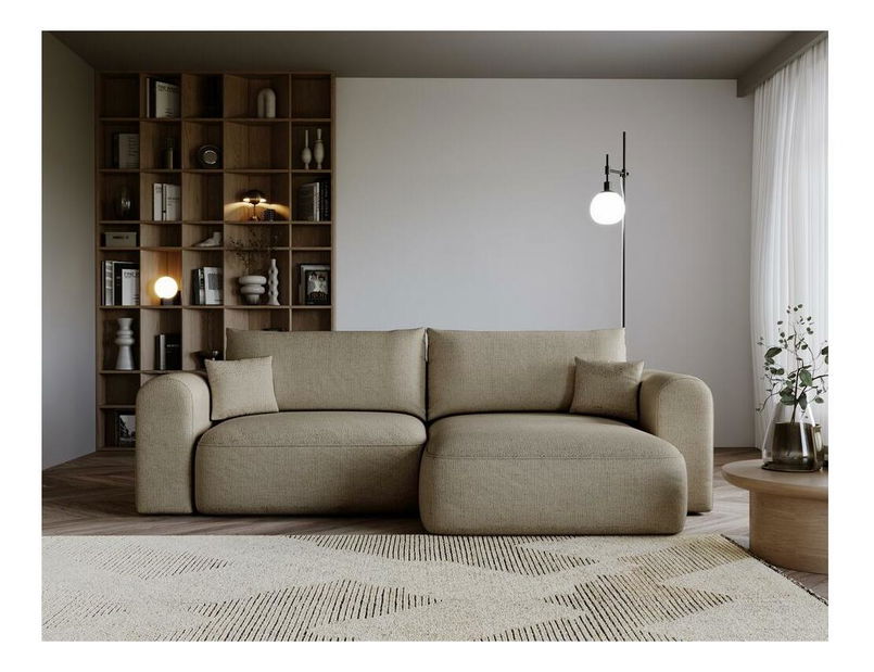 Rohová sedací souprava Sorento (béžová + černá)