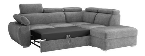 Rohová sedačka Gozo 2RR1P (hnědá) (s úl. prostorem) (L)