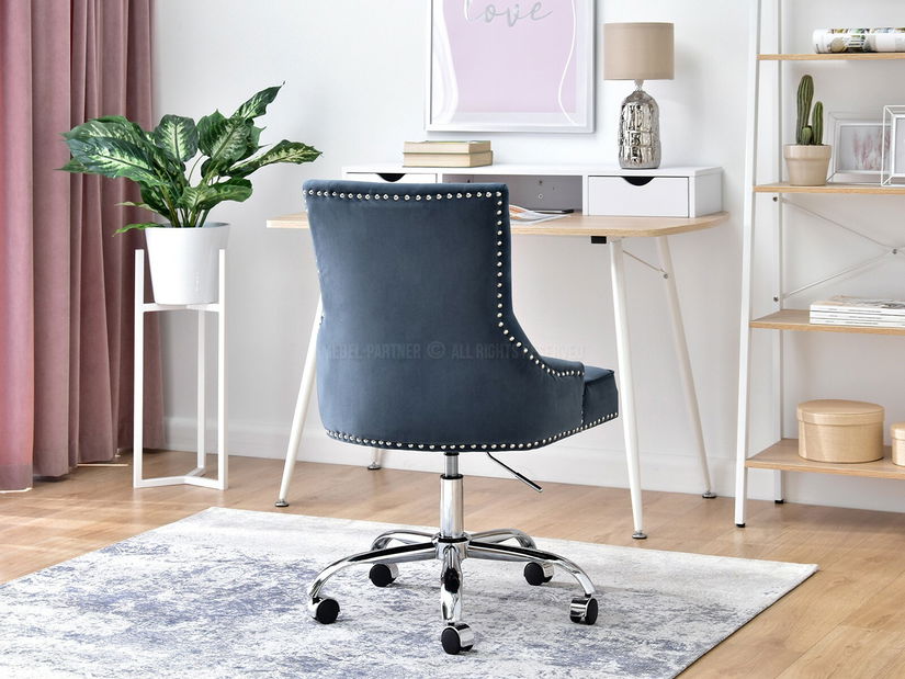 Židle Sonia (šedomodrá + chromová)