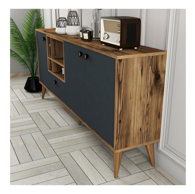 Skříňka Nana (antracit + ořech)