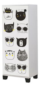 Skříňka na boty Feliz Cats (bílá + černá)