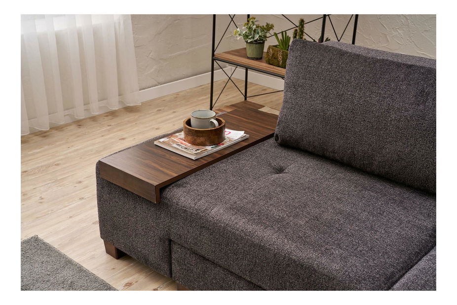 Rozkládací pohovka Perenilla C (antracit + ořech)