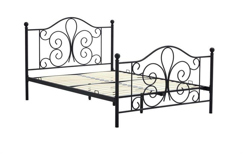 Manželská postel 140 cm Patience 140 (s úložným prostorem) (bez matrace) (černá)
