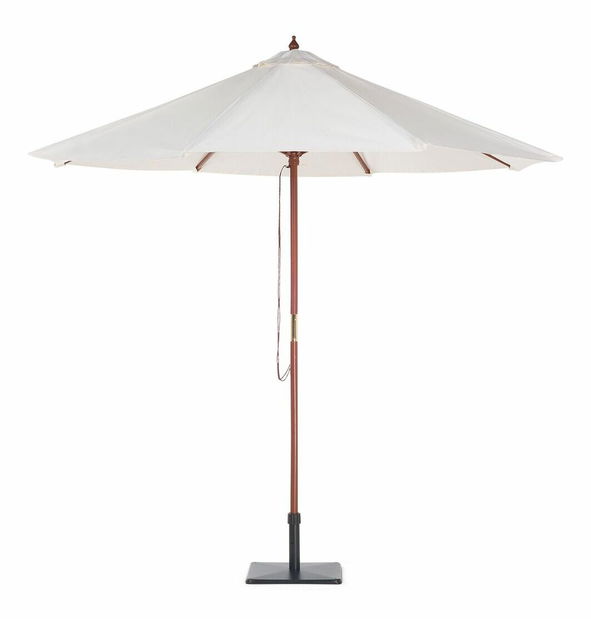 Zahradní slunečník 270 cm TRATORIA (dřevo) (světlobéžová)