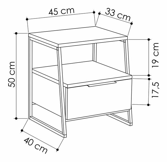 Noční stolek Patron (dub)