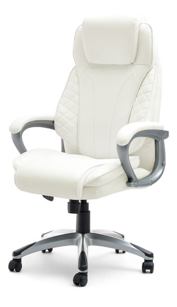 Křeslo Hamilton (bílá + šedá)