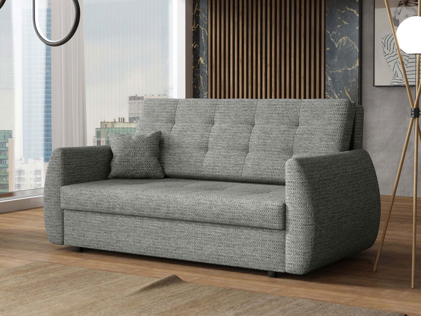 Rozkládací pohovka Carivia Art III (šedá) (s úl. prostorem)