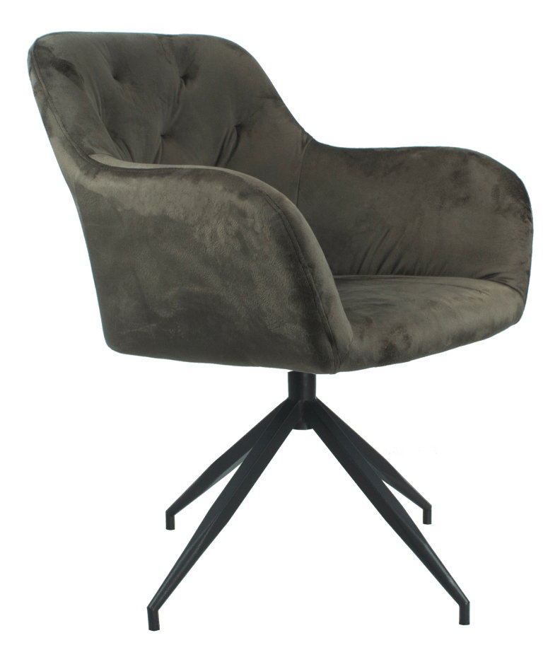 Otočná židle Viata (hnědá + černá) 