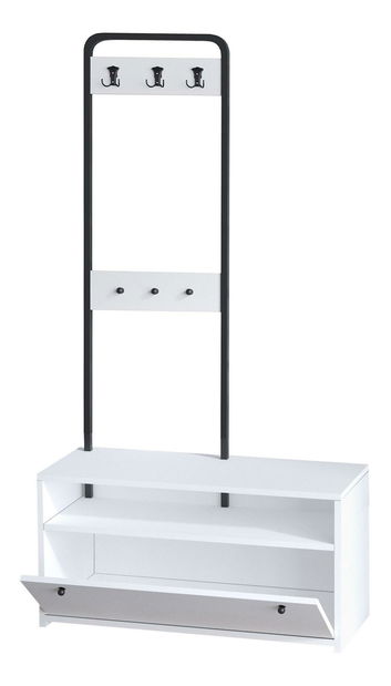 Předsíňová sestava Aliex 14 (bílá + černá)