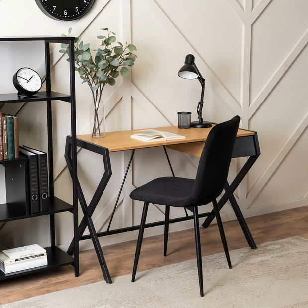 Psací stolek Mecanico (dub zlatý + černá)